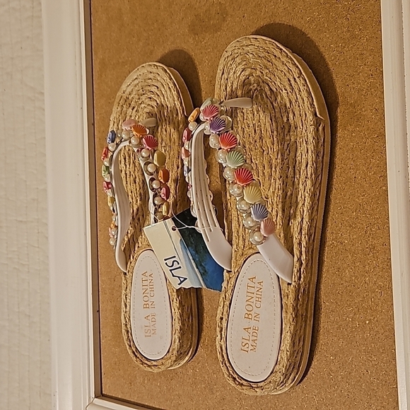 NWT Isla Bonita Shell thong sandals size 6 - Picture 3 of 7